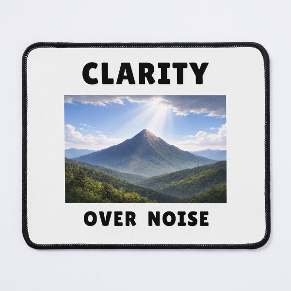 Item preview, Clarity Over Noise – Mountain Light Tee designed and sold by QuietlyBecoming.