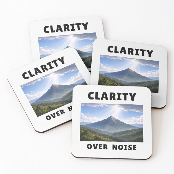 Item preview, Clarity Over Noise – Mountain Light Tee designed and sold by QuietlyBecoming.