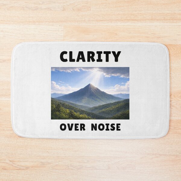 Item preview, Clarity Over Noise – Mountain Light Tee designed and sold by QuietlyBecoming.
