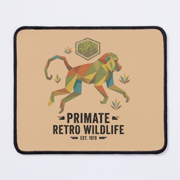 Item preview, Retro Primate Wildlife Logo – Adventure Design for Travelers and Explorers designed and sold by bsbd-action.