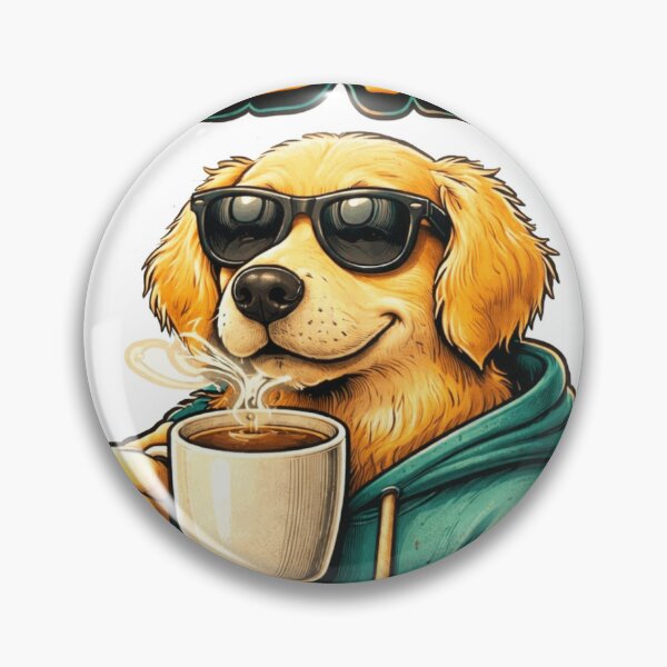 Item preview, Good Vibes Golden RetrieverCoffee Lover designed and sold by Northern Glow Art.