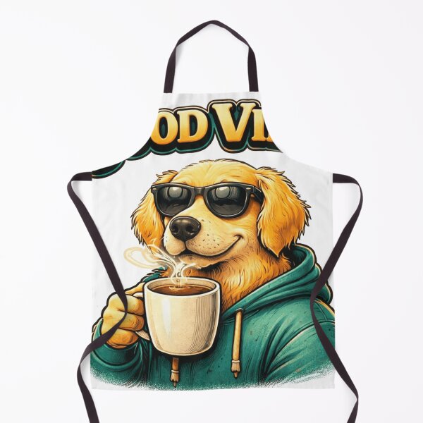 Item preview, Good Vibes Golden RetrieverCoffee Lover designed and sold by Northern Glow Art.