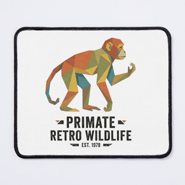 Item preview, Geometric Primate Graphic 1978 – Vintage Wall Art for Collectors designed and sold by bsbd-action.