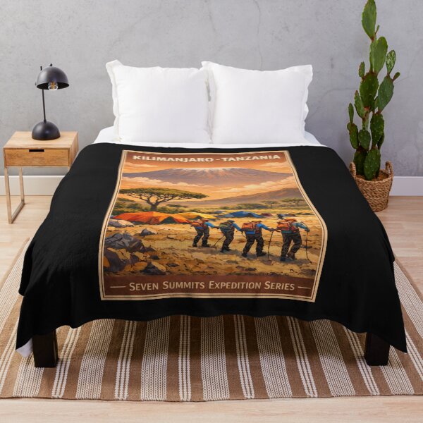 Item preview, Kilimanjaro Tanzania - Seven Summits Edition - Vintage Poster designed and sold by VintageImageInc.