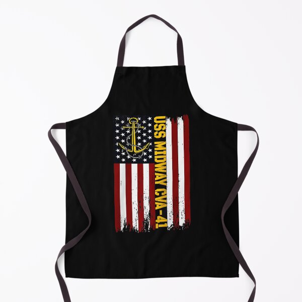 Item preview, USS Midway CVA-41 Vintage American Flag Aircraft Carrier designed and sold by miaa-artistshop.