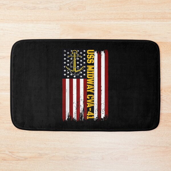 Item preview, USS Midway CVA-41 Vintage American Flag Aircraft Carrier  designed and sold by miaa-artistshop.
