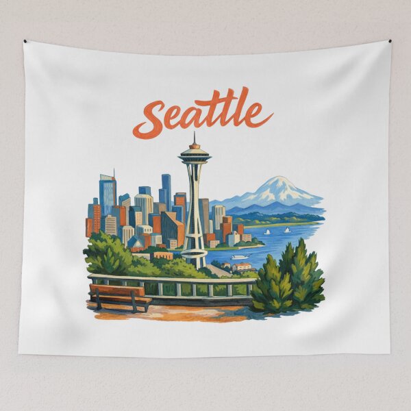 Item preview, Seattle Washington Skyline designed and sold by Fastokart.