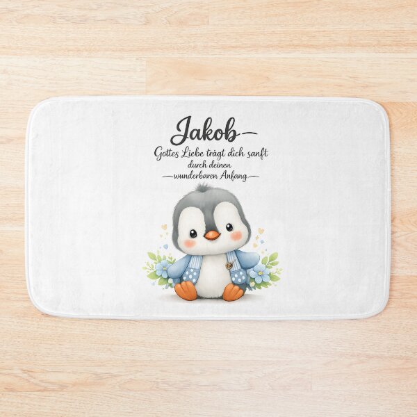 Item preview, Personalized penguin children's room poster with the name Jakob designed and sold by LoveNurseries.