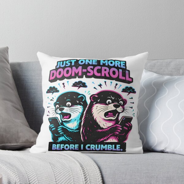 Item preview, Just One More Doomscroll Funny Meme Neon Aesthetic Design designed and sold by VibeFusionX.