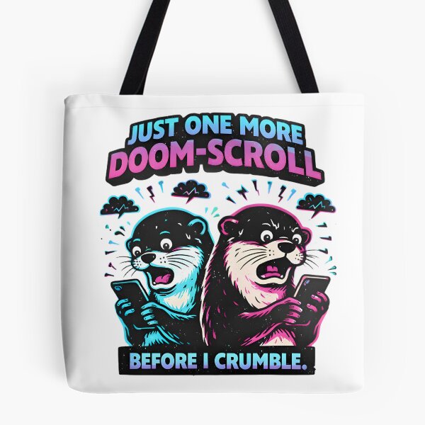 Item preview, Just One More Doomscroll Funny Meme Neon Aesthetic Design designed and sold by VibeFusionX.