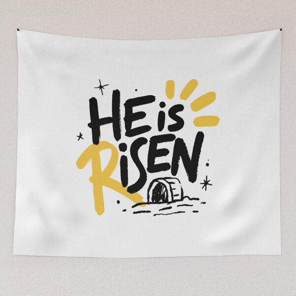Item preview, He Is Risen Modern Christian Lettering designed and sold by IslandTyped.