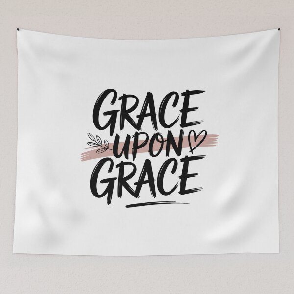 Item preview, Grace Upon Grace Elegant Hand Lettered Art designed and sold by IslandTyped.