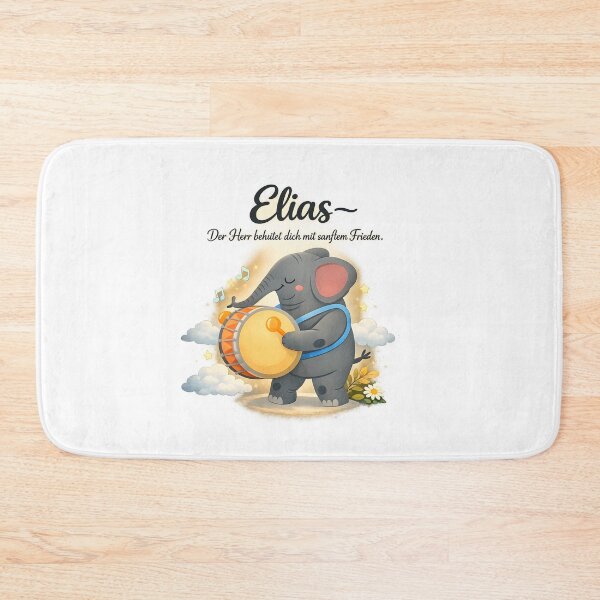 Item preview, Personalized elephant children's room poster with the name Elias designed and sold by LoveNurseries.