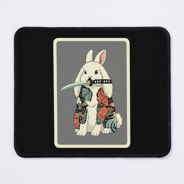 Item preview, Samurai Bunny Japanese Tattoo Style Cute Warrior designed and sold by JordynLadukeg65.