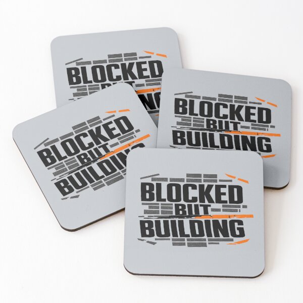 Item preview, Blocked But Building Modular Glitch Typography designed and sold by POD DYNASTY.