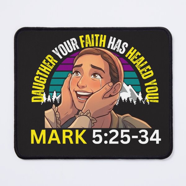 Item preview, JESUS HEALED BLEEDIG WOMAN | Mark 5:25–34 designed and sold by UnboundFull.