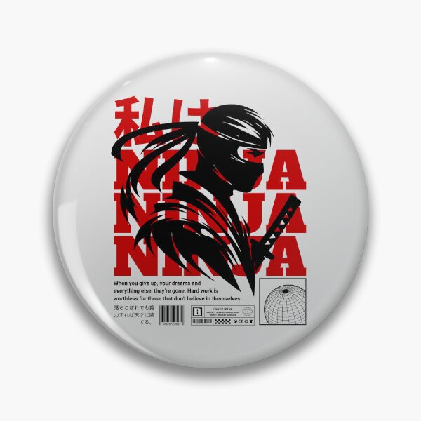 Item preview, Ninja Rage – Dark Anime Warrior Typography Design designed and sold by Charizmwear.