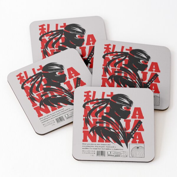Item preview, Ninja Rage – Dark Anime Warrior Typography Design designed and sold by Charizmwear.