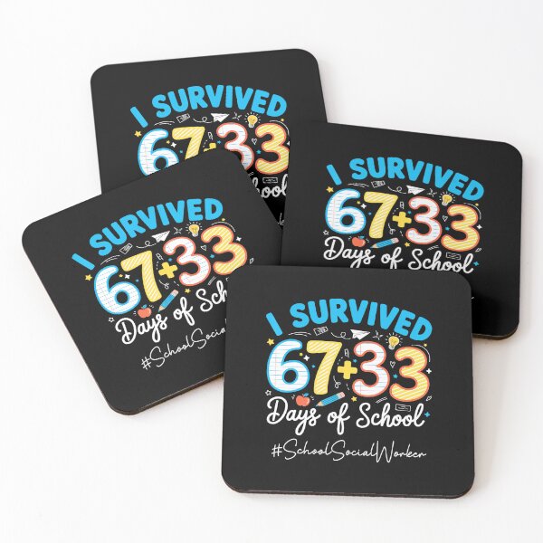 Item preview, I Survived 67 of 33 Days of School Funny Teacher  designed and sold by gladysenglish.