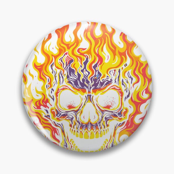 Item preview, Flaming Skull T-Shirt designed and sold by Matinez Pink.