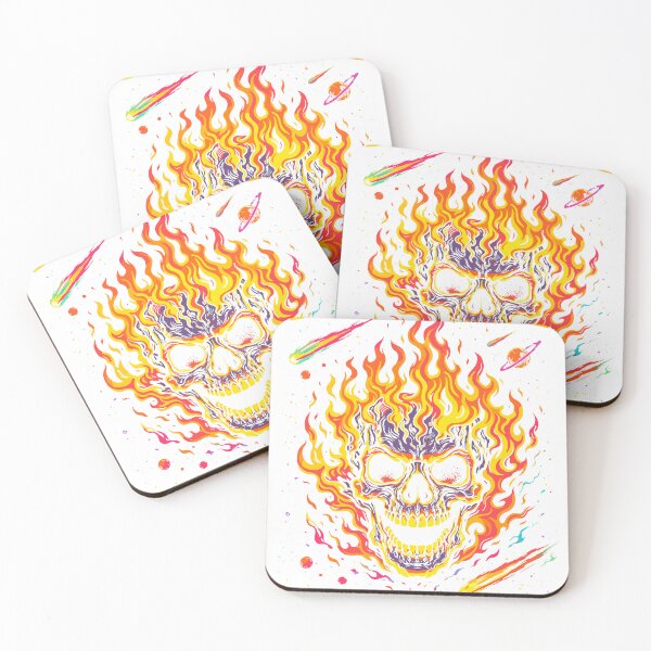 Item preview, Flaming Skull T-Shirt designed and sold by Matinez Pink.