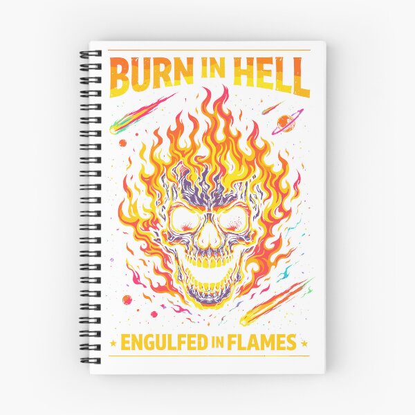 Item preview, Flaming Skull T-Shirt designed and sold by Matinez Pink.