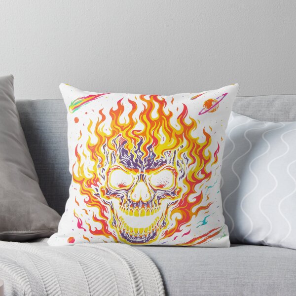 Item preview, Flaming Skull T-Shirt designed and sold by Matinez Pink.