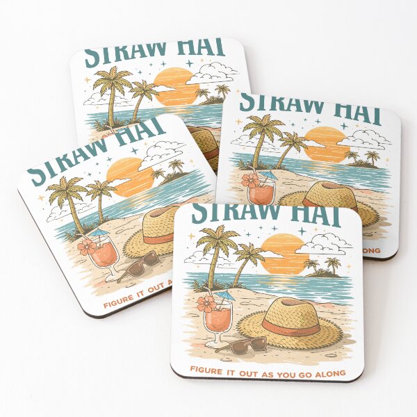 Item preview, Straw Hat Beach Sunset T-Shirt designed and sold by Matinez Pink.