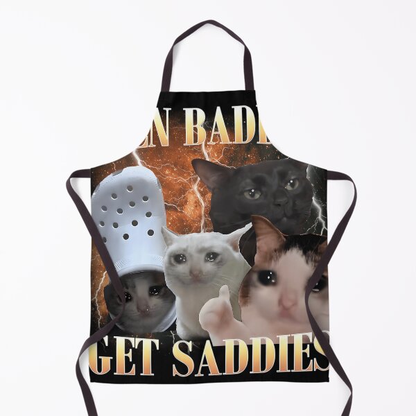 Item preview, Even Baddies Get Saddies Funny Cat Meme designed and sold by bongsentrang.