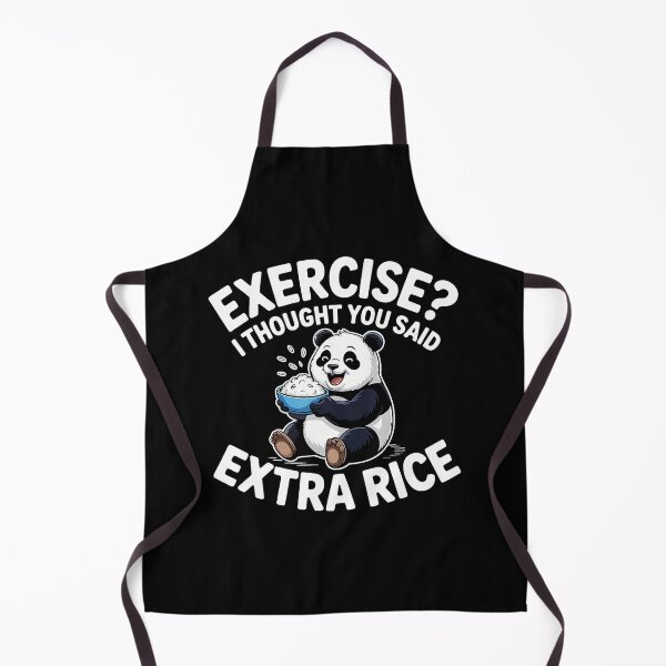 Item preview, Exercise I Thought You Said Extra Rice Funny Panda Foodie  designed and sold by eliramaison.