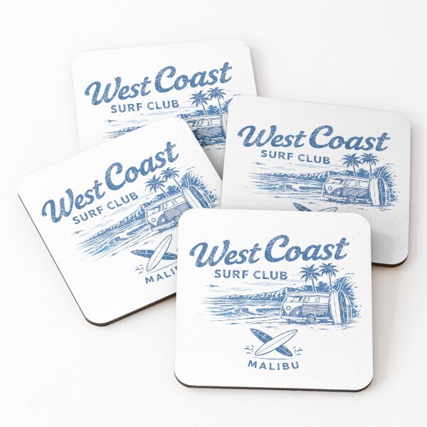 Item preview, West Coast Surf Club Malibu T-Shirt designed and sold by Matinez Pink.