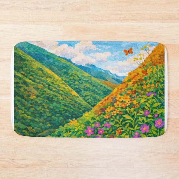 Item preview, Vibrant Green Hills, Papercut Collage, Mixed Media Digital Illustration designed and sold by SWSandraWechner.