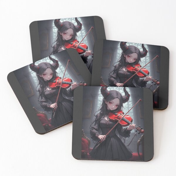 Item preview, Gothic demon girl with violin designed and sold by ArtsJulian.
