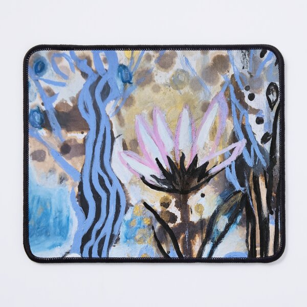 Item preview, Man Reading Beneath Giant Flower – Dreamy Abstract Nature with Woman & Trees designed and sold by Mastilovic.Art.