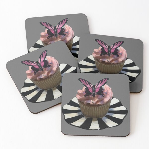 Item preview, Pink Butterfly Cupcake – Whimsical Dessert Photography designed and sold by aadventures.