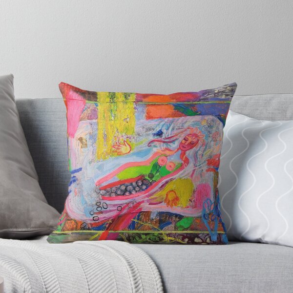 Item preview, Danae Mythical Painting - Meditative Woman in Colorful Abstract Style designed and sold by Mastilovic.Art.