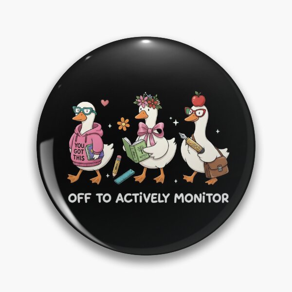 Item preview, Cute Academic Ducks Off to Actively Monitor - Back to School Teacher Illustration designed and sold by haitrieuic96.