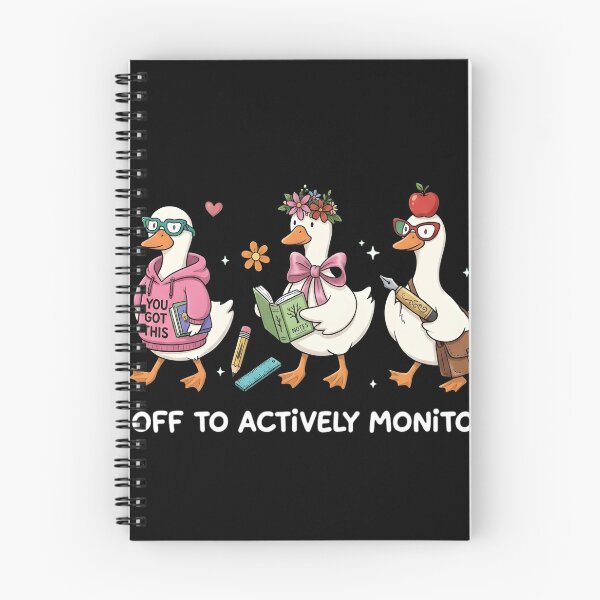 Item preview, Cute Academic Ducks Off to Actively Monitor - Back to School Teacher Illustration designed and sold by haitrieuic96.
