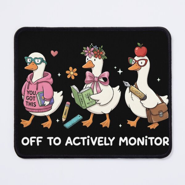 Item preview, Cute Academic Ducks Off to Actively Monitor - Back to School Teacher Illustration designed and sold by haitrieuic96.