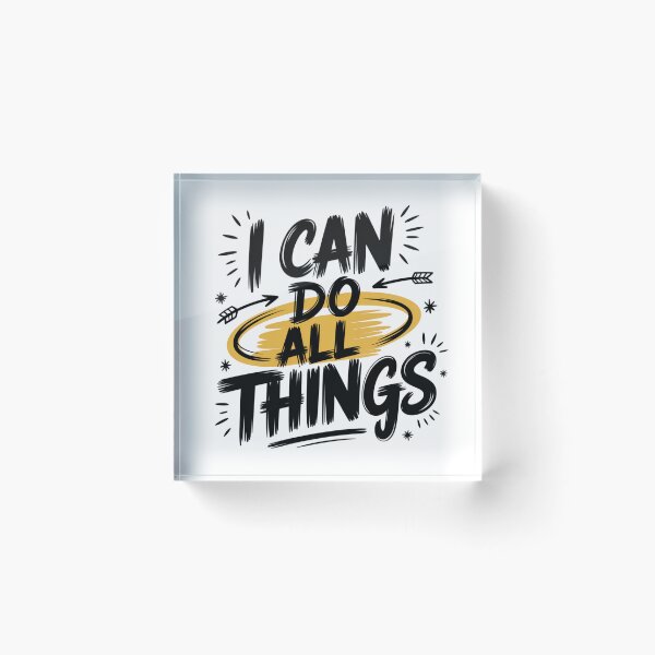Item preview, I Can Do All Things Inspirational Faith Quote designed and sold by IslandTyped.