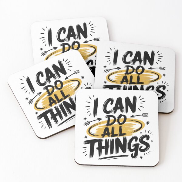 Item preview, I Can Do All Things Inspirational Faith Quote designed and sold by IslandTyped.