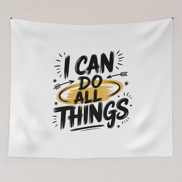 Item preview, I Can Do All Things Inspirational Faith Quote designed and sold by IslandTyped.