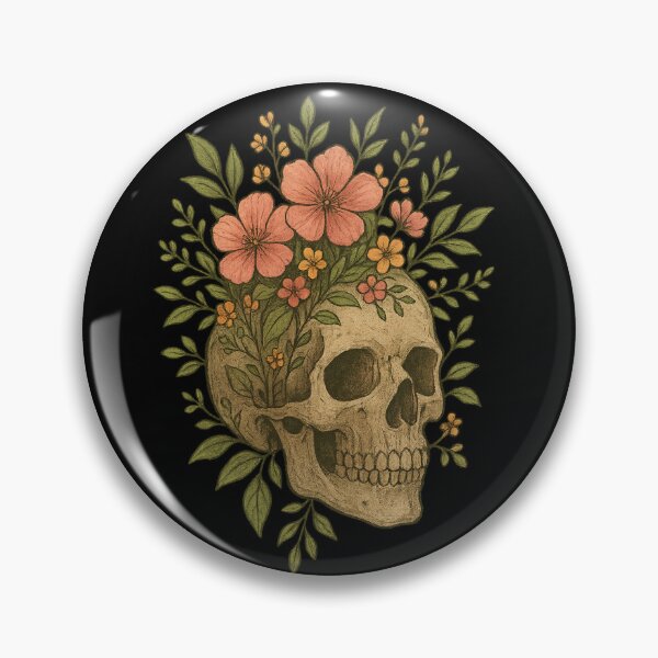 Item preview, Illustration of a flowered skull-..- designed and sold by PT (Players Tonight).