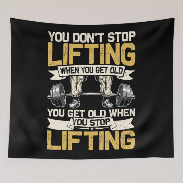 Item preview, You Don’t Stop Lifting Gym Motivation Quote Vintage Workout designed and sold by eliramaison.
