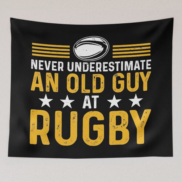 Item preview, Never Underestimate An Old Guy Rugby Funny Sports  designed and sold by GabrieSketcham.