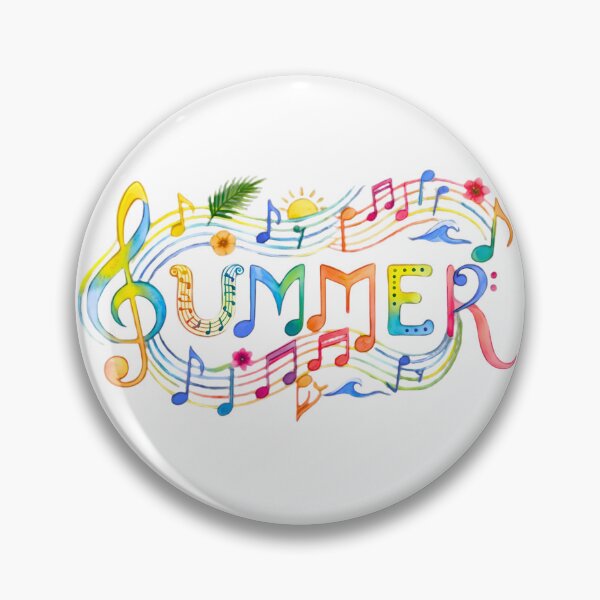 Item preview, Colorful Watercolor Musical "Summer" Typography designed and sold by VibranPalette.