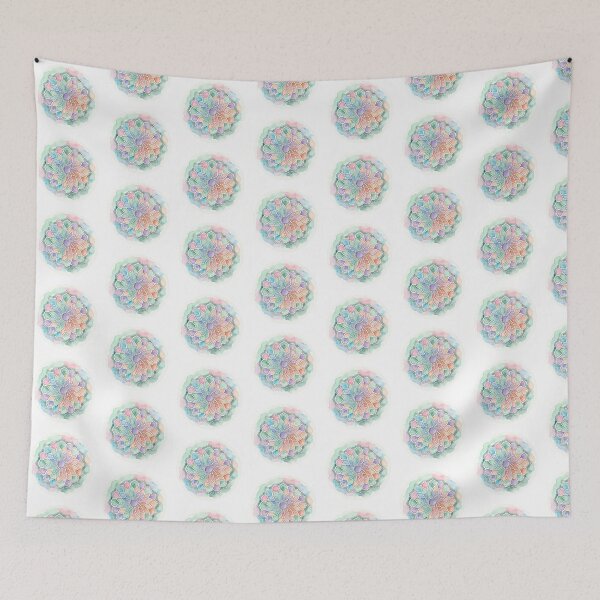 Item preview, Colorful Watercolor Mandala Floral Art Print designed and sold by Hafcishop.