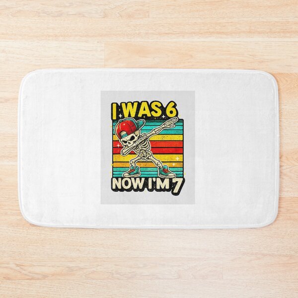 Item preview, I Was 6 Now I’m 7 Funny Birthday Skeleton Dab Retro  designed and sold by gladysenglish.