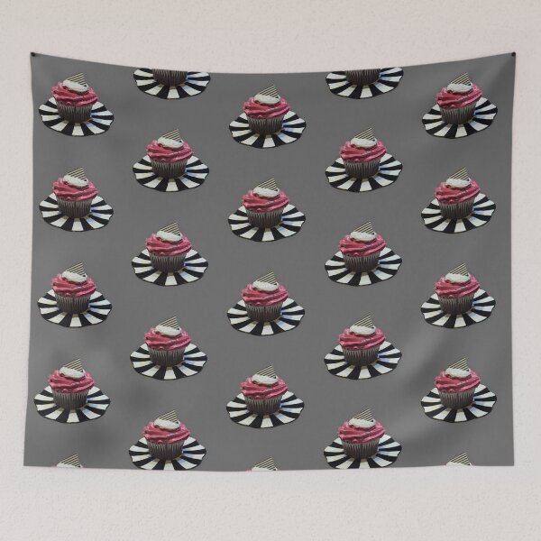Item preview, Whimsical Pink Cupcake – Wonderland Tea Party Dessert designed and sold by aadventures.