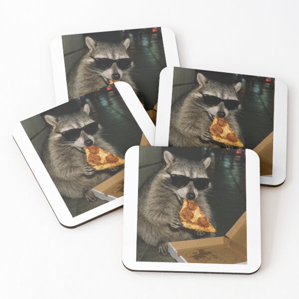 Item preview, Pizza Racoon Meme Funny Racoon Eating Pizza Retro  designed and sold by Teeter-Totter.